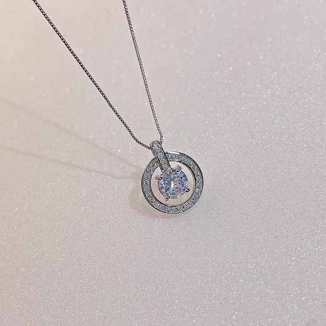 Halfla-CZ Pendant Necklace
