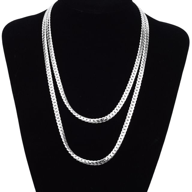 Juanitro-Snakebone Metallic Necklace