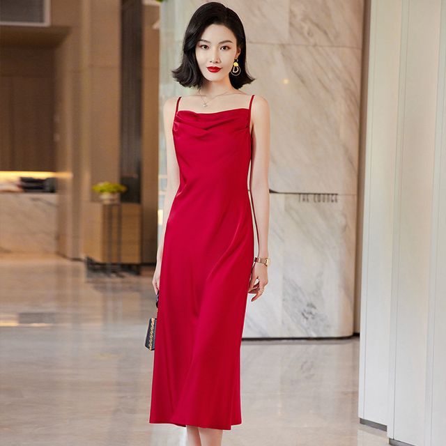 knee length dresses for ladies Joella Midi Dress Pink main image 0
