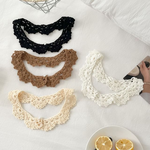 Frior-Crochet Knit Decorative Collar