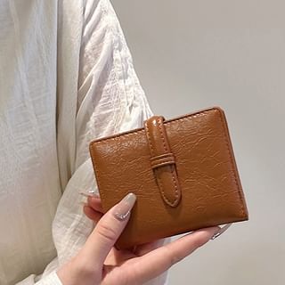 Basaran-Faux Leather Short Wallet