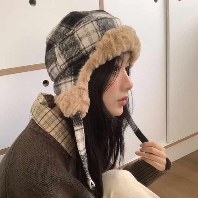FROME-Plaid Trapper Hat