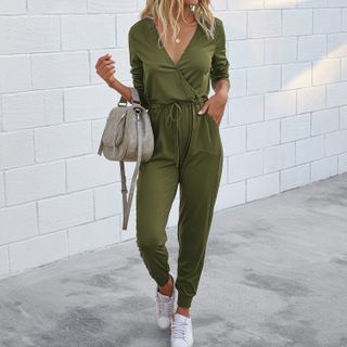 long sleeve cropped jumpsuit