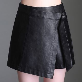 Feliphin Faux Leather Skorts | YesStyle