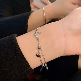 アクセサリー star jewelry butterfly High bracelet Idyllia bracelet, Butterfly, Multicolored, Gold-tone plated