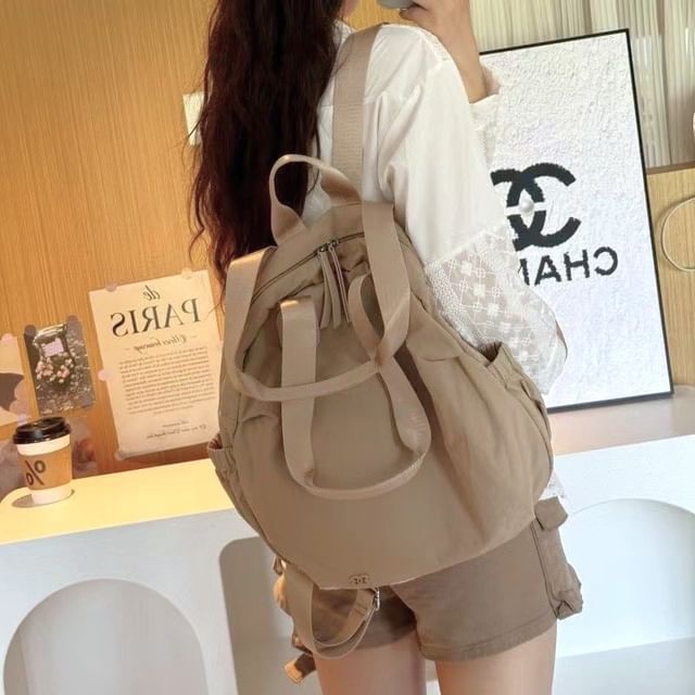 Hikuozy-Plain Multi-Pocket Backpack