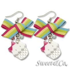 Sweet & Co. - Rainbow Ribbon Swarovski Miss Cupcake Earrings