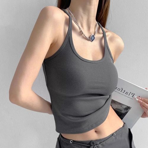 Plain Cropped Camisole Top