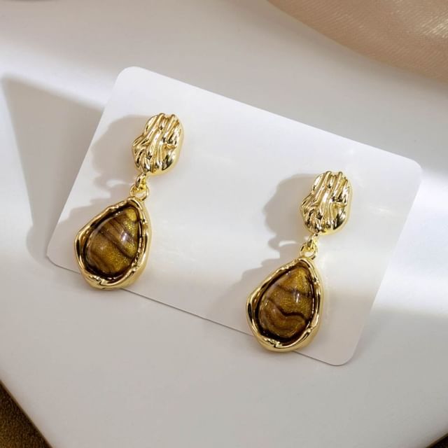 PANGU-Gemstone Drop Earring