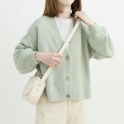 Ilda - 长袖纯色针织开衫 Ilda - 长袖纯色针织开衫