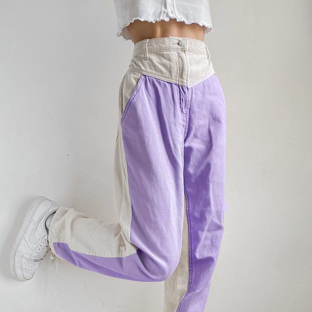 Two-Tone Straight Leg Pants | YesStyle