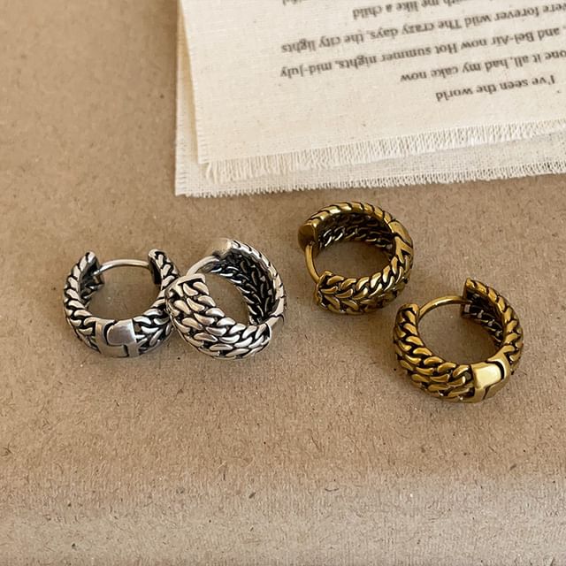 Panda Dama-Chain Alloy Huggie Earring