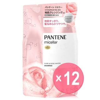 PANTENE Japan - Micellar Pure & Rose Water Shampoo Refill (x12) (Bulk Box)