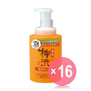 KUMANO COSME - Shikioriori Medicated Kakishibu Weak Acidic Persimmon Antiperspirant Foam Body Soap (x16) (Bulk Box)
