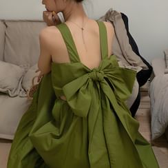 Moon City - Ribbon Sleeveless Tiered Midi A-Line Dress Moon City - Ribbon Sleeveless Tiered Midi A-Line Dress