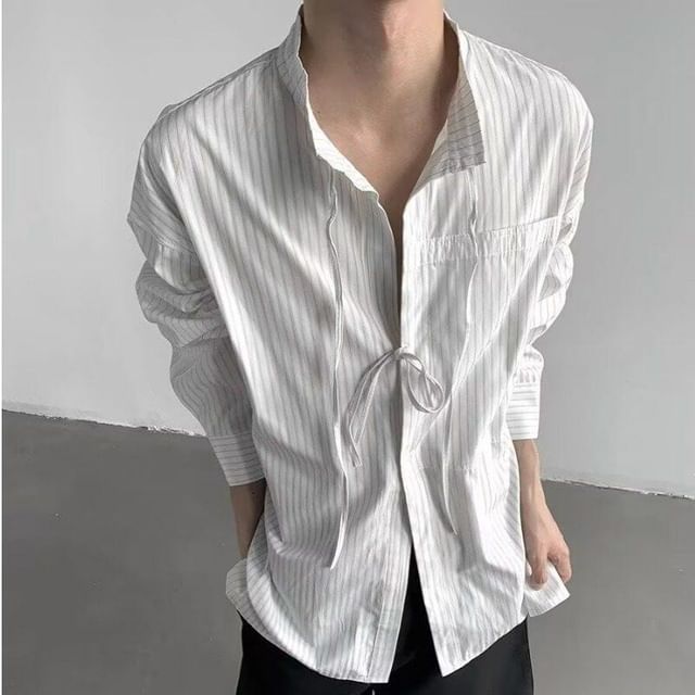 VEAZ-Long-Sleeve Striped Shirt