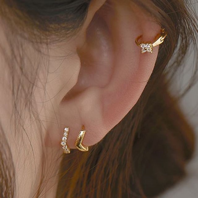 Hansha-Sterling Silver Cuff Earring various designs