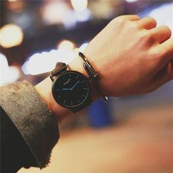 InShop Watches - Faux-Leather Strap Watch