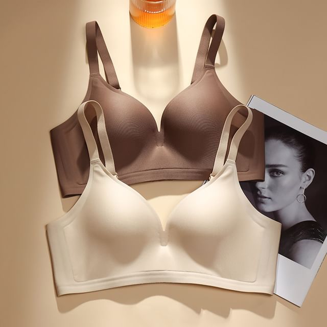 Wildery-Plain Seamless Wireless Bra