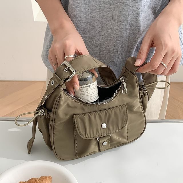 FAYLE-Multi-Pocket Drawstring Shoulder Bag