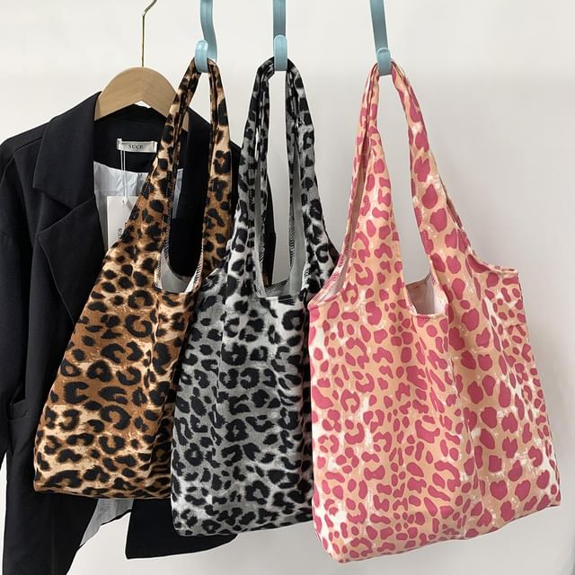 Basaran-Leopard Print Shopper Bag