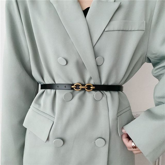 Lunashore-Genuine Leather Slim Belt