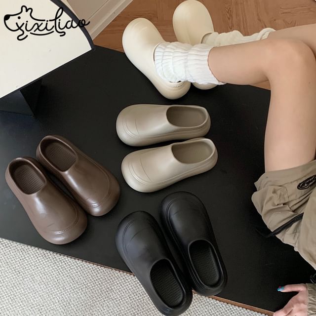 Honkizz-Plain Platform Mules