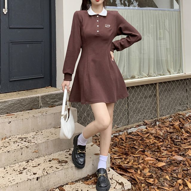 one shoulder cocktail dress long sleeve Lou