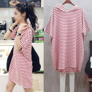 Whoosh Hooded Stripe T-Shirt Dress Sale