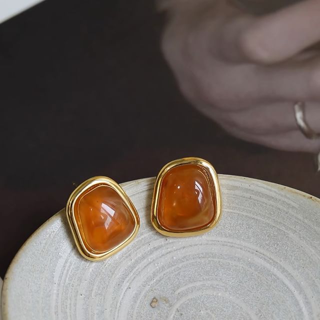 Daeuni-Glazed Stud Earring