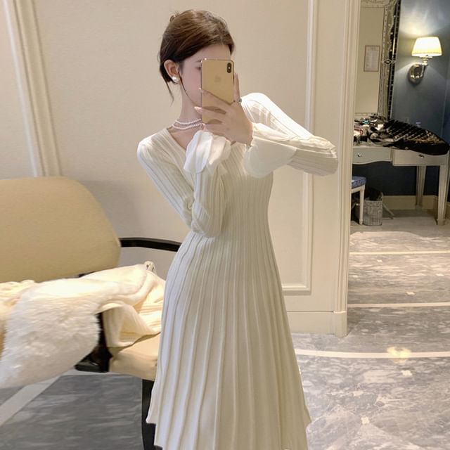 slim fit dress slacks Women's No Better Time Grey Ribbed Knit Sweater Mini Dress | Size: L main image 0
