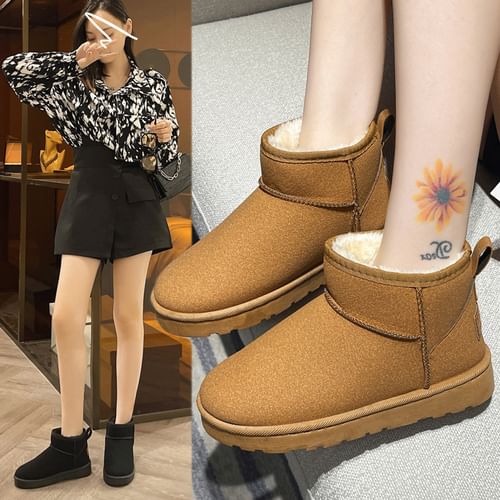 Fleece lined outlet short boots