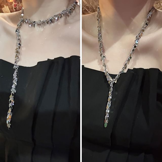 Jael-Metal Sequin Necklace
