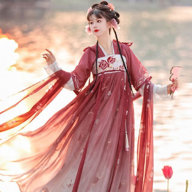 Eremebodi - Traditional Chinese Costume Long-Sleeve Top / Maxi Skirt /  Shrug / Shawl / Set | YesStyle