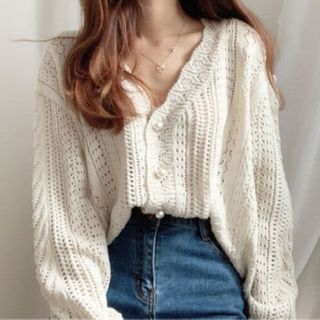 open button cardigan