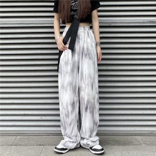 RONIN - Drawstring Waist Tie Dye Wide Leg Pants | YesStyle