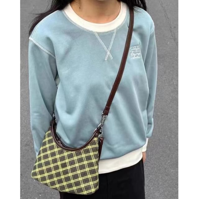 Basaran-Plaid Shoulder Bag
