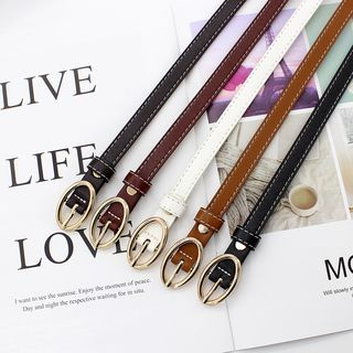 Kinoxslone-Faux Leather Thin Belt