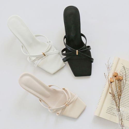 CLICK - Square-Toe Strappy Sandals | YesStyle