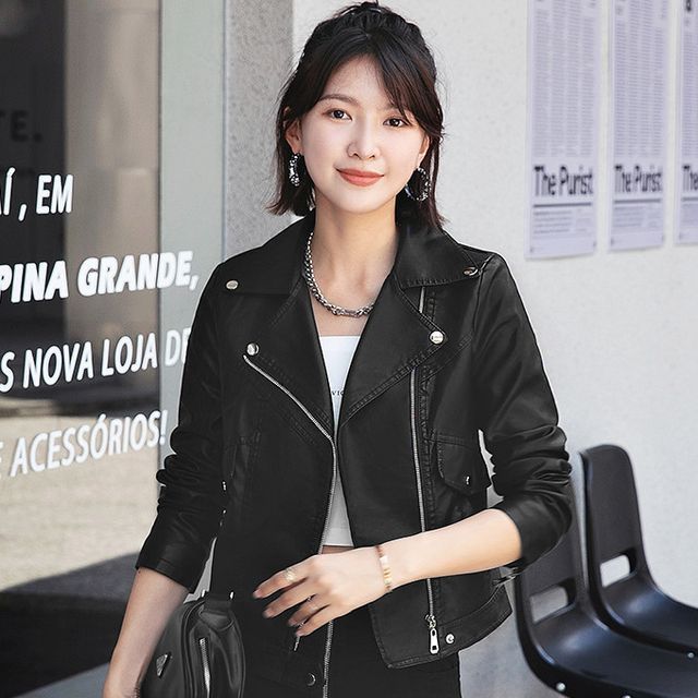 SEVEN BY SEVEN Leather Jacket LEATHER RIDERS JACKET -Sheep leather