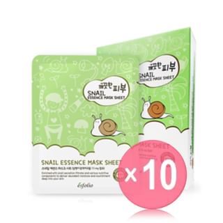 esfolio - Pure Skin Snail Essence Mask Sheet Set 10pcs (x10) (Bulk Box)
