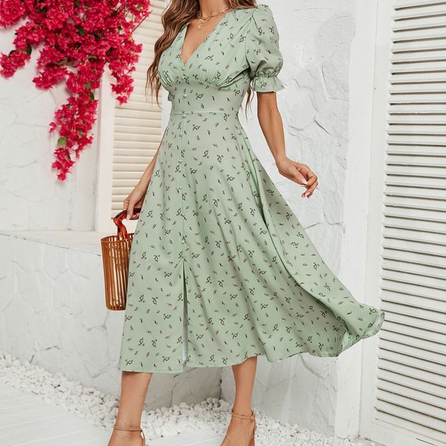 yesstyle midi dress floral bardot midi dress CurveWow White & Red Floral Bardot Midi Dress Curvewow