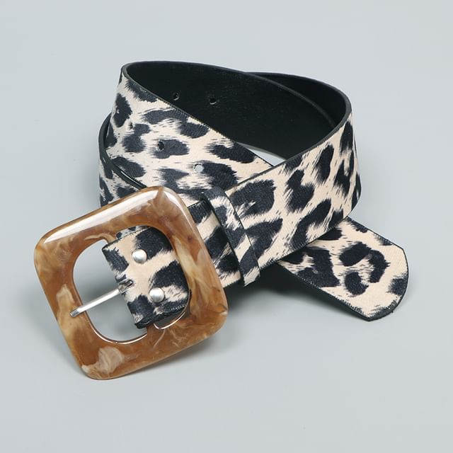 Poyol-Leopard Print Belt