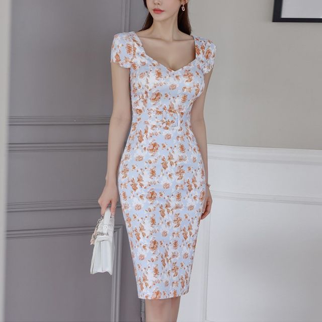 sachin and babi light blue dress Sheath Floral Dresses for Women