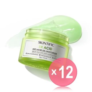 SKINTIFIC - 3X Acid Anti-Acne Gel Moisturizer (x12) (Bulk Box)