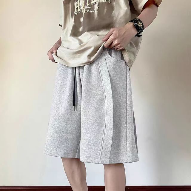 Maxelane-Drawstring Waist Sweat Shorts