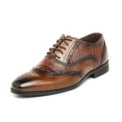MARTUCCI - 仿鳄鱼纹系带牛津鞋 MARTUCCI - 仿鳄鱼纹系带牛津鞋