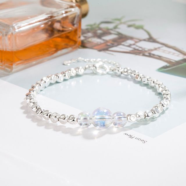 Forainer-Moonstone Alloy Bracelet