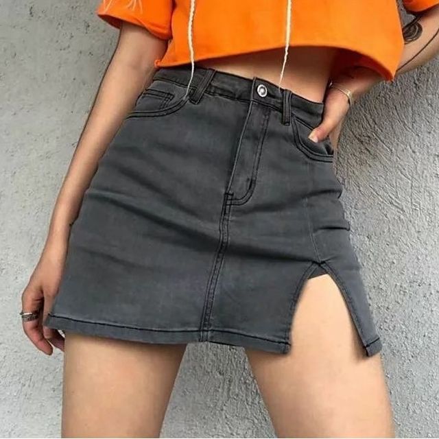 Asiris Slit Mini Pencil Denim Skirt Yesstyle 5825