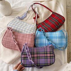 Diamante - Plaid Hobo Bag Diamante - Plaid Hobo Bag